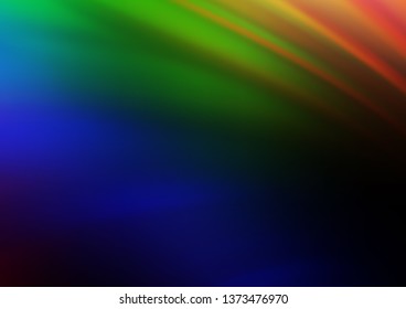 Dark Multicolor, Rainbow vector bokeh and colorful pattern. Colorful abstract illustration with gradient. The best blurred design for your business.