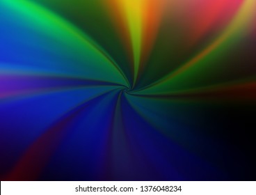Dark Multicolor, Rainbow vector bokeh and colorful pattern. A completely new color illustration in a bokeh style. A completely new design for your business.
