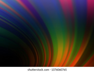 Dark Multicolor, Rainbow vector bokeh pattern. Glitter abstract illustration with an elegant design. The blurred design can be used for your web site.