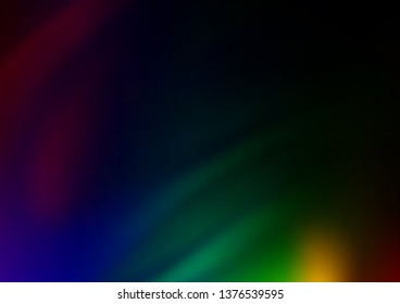 Dark Multicolor, Rainbow vector bokeh pattern. Colorful illustration in blurry style with gradient. Brand new design for your business.