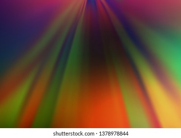 Dark Multicolor, Rainbow vector bokeh pattern. Modern geometrical abstract illustration with gradient. Brand new design for your business.