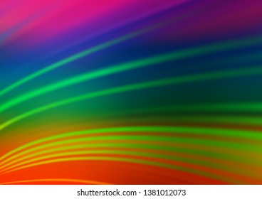 Dark Multicolor, Rainbow vector bokeh template. Creative illustration in halftone style with gradient. The elegant pattern for brand book.