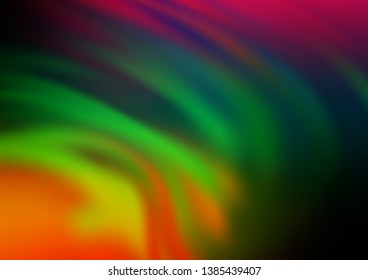 Dark Multicolor, Rainbow vector bokeh pattern. A completely new color illustration in a bokeh style. Brand new style for your business design.