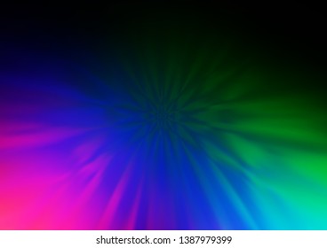 Dark Multicolor, Rainbow vector bokeh and colorful pattern. A completely new color illustration in a bokeh style. The template for backgrounds of cell phones.