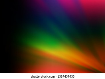 Dark Multicolor, Rainbow vector bokeh and colorful pattern. Glitter abstract illustration with an elegant design. The blurred design can be used for your web site.