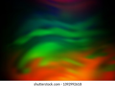 Dark Multicolor, Rainbow vector bokeh and colorful pattern. Colorful illustration in abstract style with gradient. The best blurred design for your business.