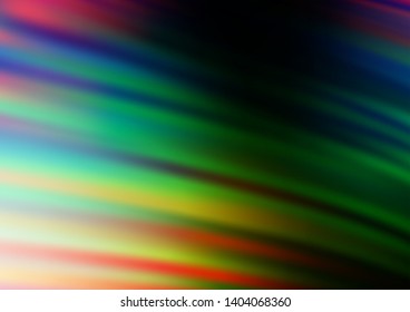 Dark Multicolor, Rainbow vector bokeh pattern. A vague abstract illustration with gradient. The template can be used for your brand book.