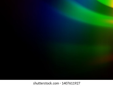 Dark Multicolor, Rainbow vector bokeh and colorful pattern. Glitter abstract illustration with an elegant design. Brand new design for your business.