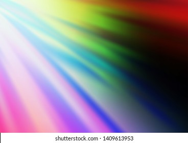 Dark Multicolor, Rainbow vector bokeh template. Colorful illustration in abstract style with gradient. Brand new design for your business.