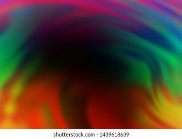 Dark Multicolor, Rainbow vector bokeh pattern. A completely new color illustration in a bokeh style. Brand new style for your business design.