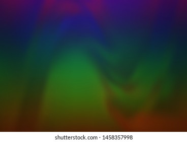Dark Multicolor, Rainbow vector bokeh template. Creative illustration in halftone style with gradient. Brand new design for your business.