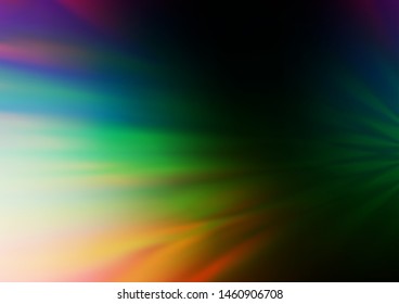 Dark Multicolor, Rainbow vector bokeh template. An elegant bright illustration with gradient. The template for backgrounds of cell phones.