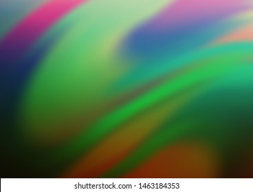 Dark Multicolor, Rainbow vector bokeh template. Creative illustration in halftone style with gradient. The template for backgrounds of cell phones.