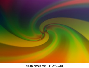 Dark Multicolor, Rainbow vector bokeh template. Glitter abstract illustration with an elegant design. A completely new template for your design.