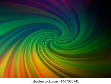 Dark Multicolor, Rainbow vector bokeh pattern. A vague abstract illustration with gradient. Brand new style for your business design.