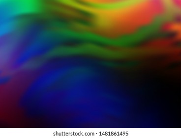 Dark Multicolor, Rainbow vector bokeh template. Shining colorful illustration in a Brand new style. The template can be used for your brand book.