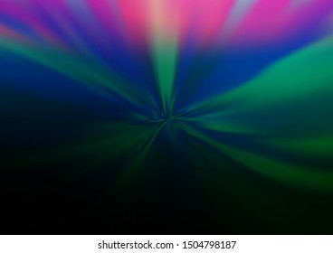 Dark Multicolor, Rainbow vector bokeh pattern. Colorful abstract illustration with gradient. The elegant pattern for brand book.