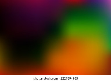 Dark Multicolor, Rainbow vector bokeh pattern. Colorful abstract illustration with gradient. Brand new style for your business design.