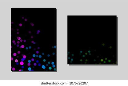 Dark Multicolor, Rainbow vector brochure for ui, ux design. Modern abstract design concept with colorful gradient. Pattern for beautiful business cards, folders.