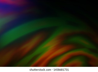 Dark Multicolor, Rainbow vector colorful blur background. An elegant bright illustration with gradient. New style for your business design.