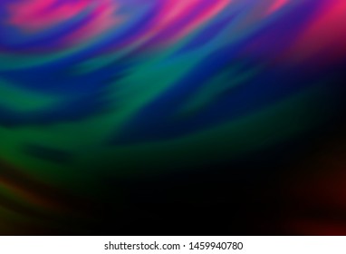 Dark Multicolor, Rainbow vector colorful abstract background. Glitter abstract illustration with gradient design. New style design for your brand book.