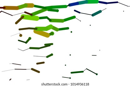 Dark Multicolor, Rainbow vector cover with rounded stripes. Modern geometrical abstract illustration with staves. Best design for your ad, poster, banner.