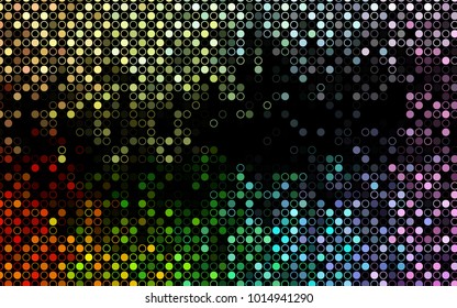 Dark Multicolor, Rainbow vector  cover with spots. Glitter abstract illustration with blurred drops of rain. The pattern can be used for beautiful websites.