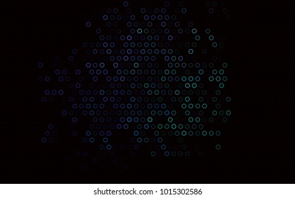 Dark Multicolor, Rainbow vector  cover with spots. Abstract illustration with colored bubbles in nature style. The pattern can be used for beautiful websites.
