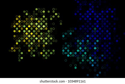 Dark Multicolor, Rainbow vector  cover with spots. Blurred bubbles on abstract background with colorful gradient. Completely new template for your brand book.