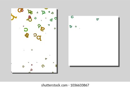 Dark Multicolor, Rainbow vector cover for Envelopes. Glitter abstract design concept with text box. Pattern for ads, leaflets, labels of your business.