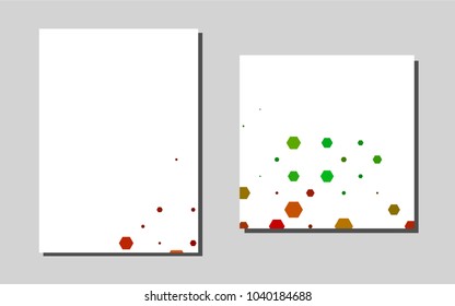 Dark Multicolor, Rainbow vector cover for Envelopes. Web interface on abstract background with colorful gradient. Completely new template for your brand book.