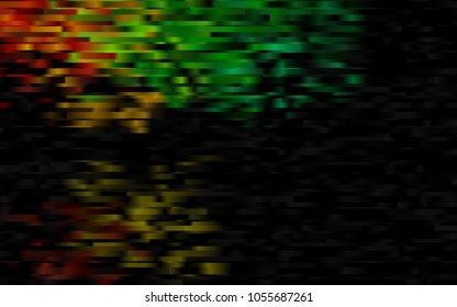 Dark Multicolor, Rainbow vector cover with long lines. Lines on blurred abstract background with gradient. The template can be used as a background.