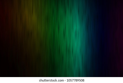 Dark Multicolor, Rainbow vector cover with long lines. Lines on blurred abstract background with gradient. Best design for your ad, poster, banner.