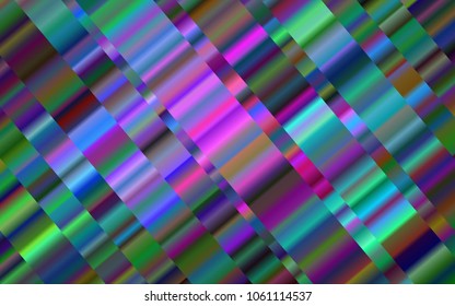Dark Multicolor, Rainbow vector cover with long lines. Lines on blurred abstract background with gradient. The pattern can be used for busines ad, booklets, leaflets
