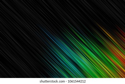 Dark Multicolor, Rainbow vector cover with long lines. Shining colored illustration with narrow lines. The template can be used as a background.