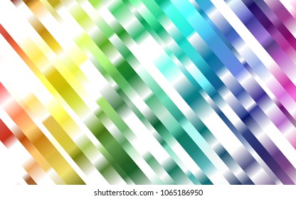 Dark Multicolor, Rainbow vector cover with long lines. Modern geometrical abstract illustration with staves. The pattern can be used as ads, poster, banner for commercial.