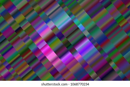 Dark Multicolor, Rainbow vector cover with long lines. Glitter abstract illustration with colored sticks. The pattern can be used for busines ad, booklets, leaflets