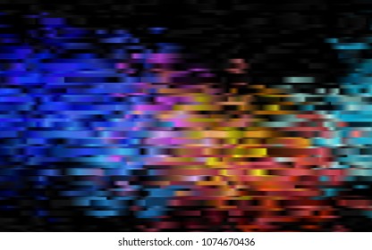 Dark Multicolor, Rainbow vector cover with long lines. Decorative shining illustration with lines on abstract template. The pattern can be used for busines ad, booklets, leaflets