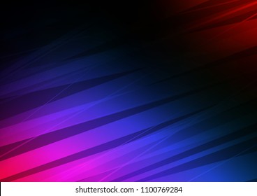 Dark Multicolor, Rainbow vector cover with long lines. Shining colored illustration with narrow lines. The template can be used as a background.