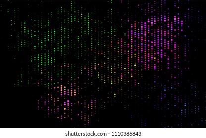 Dark Multicolor, Rainbow vector  cover with spots. Blurred bubbles on abstract background with colorful gradient. New design for ad, poster, banner of your website.