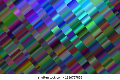 Dark Multicolor, Rainbow vector cover with long lines. Glitter abstract illustration with colored sticks. The pattern can be used as ads, poster, banner for commercial.
