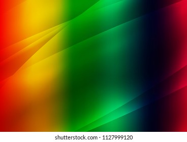 Dark Multicolor, Rainbow vector cover with long lines. Blurred decorative design in simple style with lines. Best design for your ad, poster, banner.