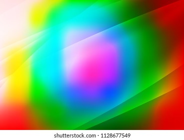 Dark Multicolor, Rainbow vector cover with long lines. Glitter abstract illustration with colored sticks. Smart design for your business advert.