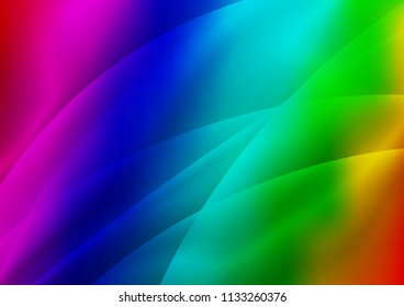Dark Multicolor, Rainbow vector cover with long lines. Glitter abstract illustration with colored sticks. Smart design for your business advert.