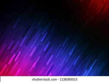 Dark Multicolor, Rainbow vector cover with long lines. Lines on blurred abstract background with gradient. The pattern can be used for websites.