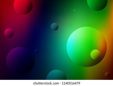 Dark Multicolor, Rainbow vector cover with spots. Beautiful colored illustration with blurred circles in nature style. New design for ad, poster, banner of your website.