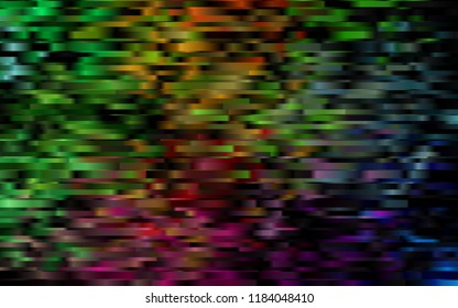 Dark Multicolor, Rainbow vector cover with long lines. Modern geometrical abstract illustration with staves. The pattern can be used as ads, poster, banner for commercial.