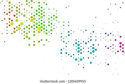 Dark Multicolor, Rainbow vector cover with circles. Modern abstract illustration with colorful water drops. Design for business adverts.