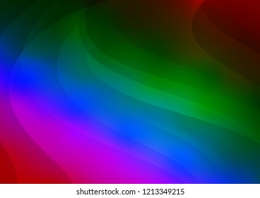 Dark Multicolor, Rainbow vector cover with long lines. Decorative shining illustration with lines on abstract template. The pattern can be used as ads, poster, banner for commercial.