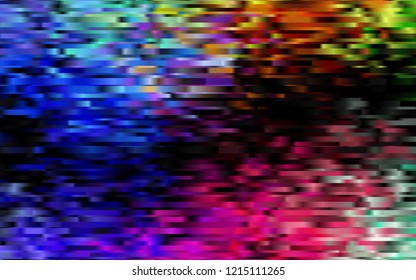 Dark Multicolor, Rainbow vector cover with long lines. Decorative shining illustration with lines on abstract template. The template can be used as a background.